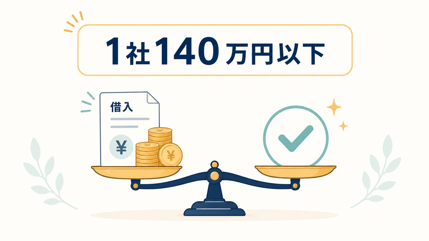 1社あたりの借入額（元金）が140万円以下の人