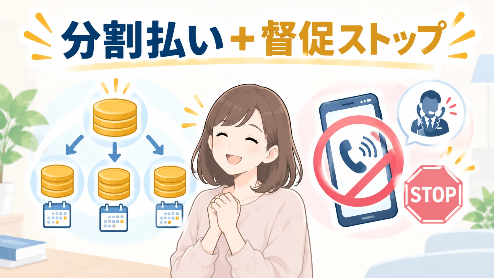 着手金の分割払いに対応し、督促もすぐに止めてくれる