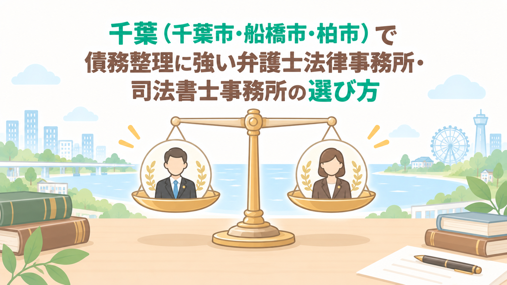 千葉（千葉市・船橋市・柏市）で債務整理・借金相談に強い弁護士法律事務所・司法書士事務所の選び方
