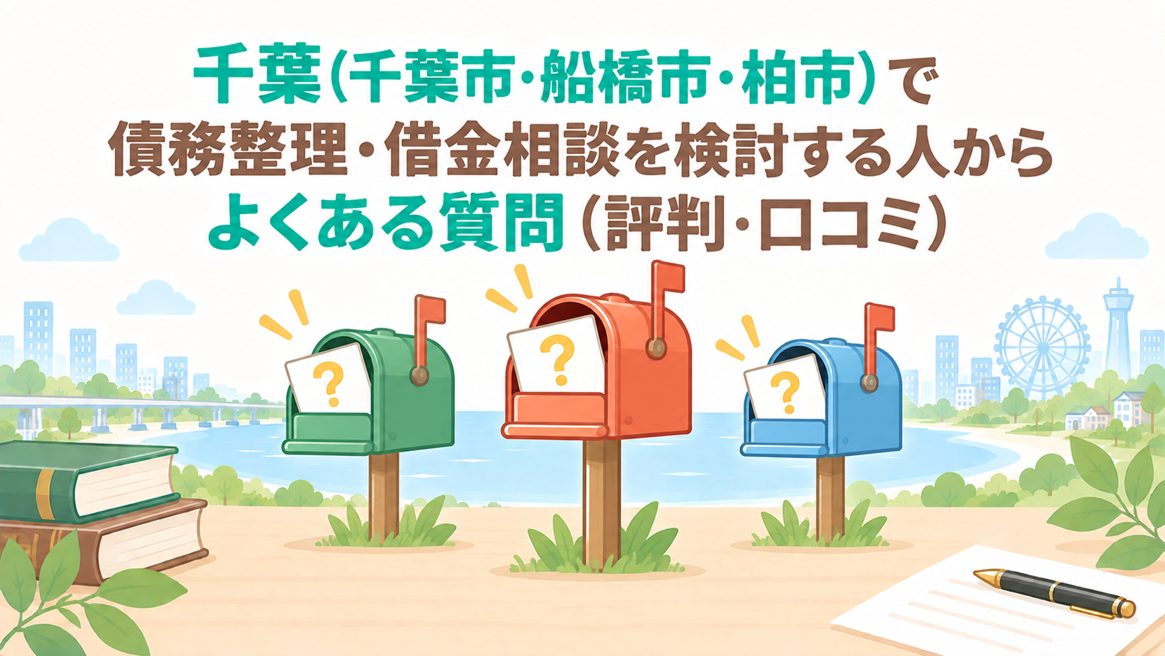 千葉（千葉市・船橋市・柏市）で債務整理・借金相談を検討する人からよくある質問（評判・口コミ）