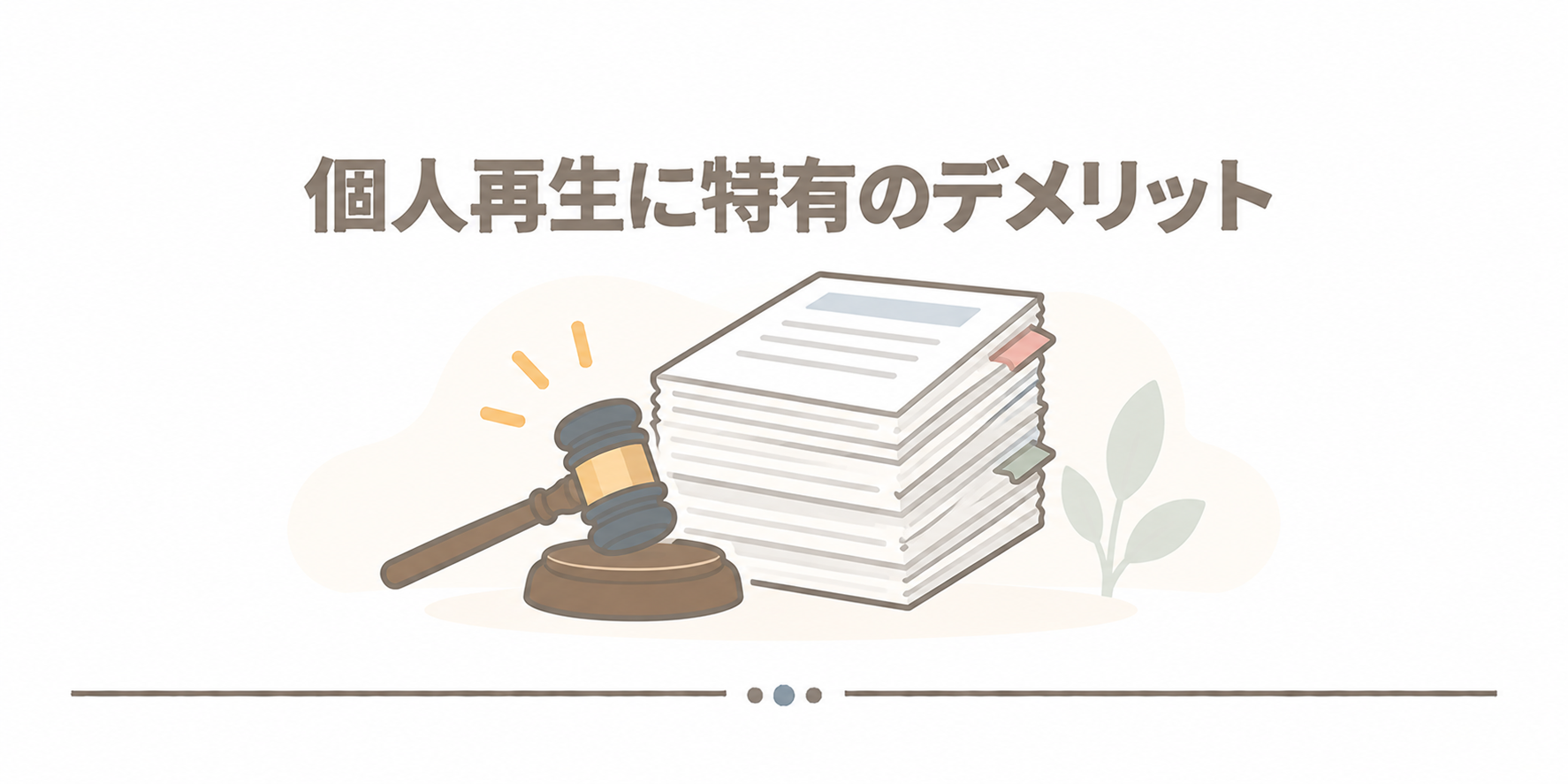 個人再生に特有のデメリット
