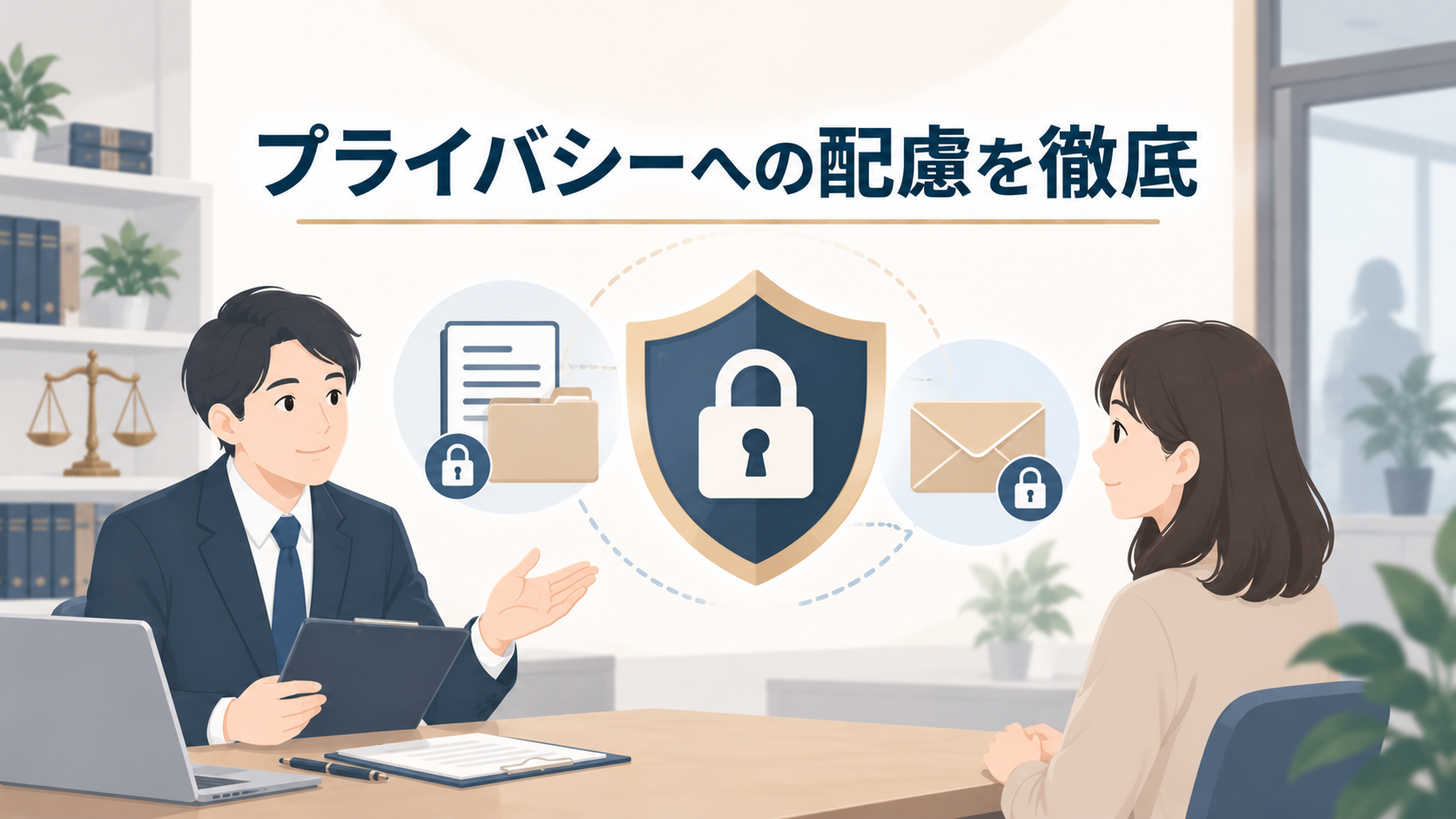 プライバシー・個人情報保護を徹底している