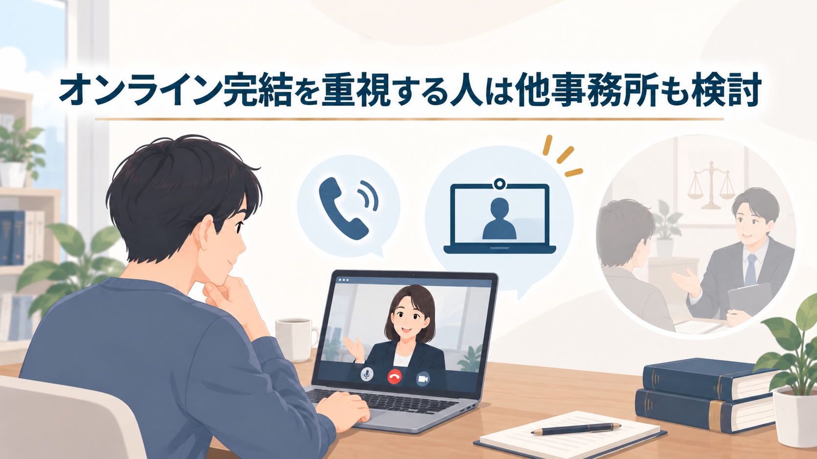 電話・オンライン相談を中心にしたい人