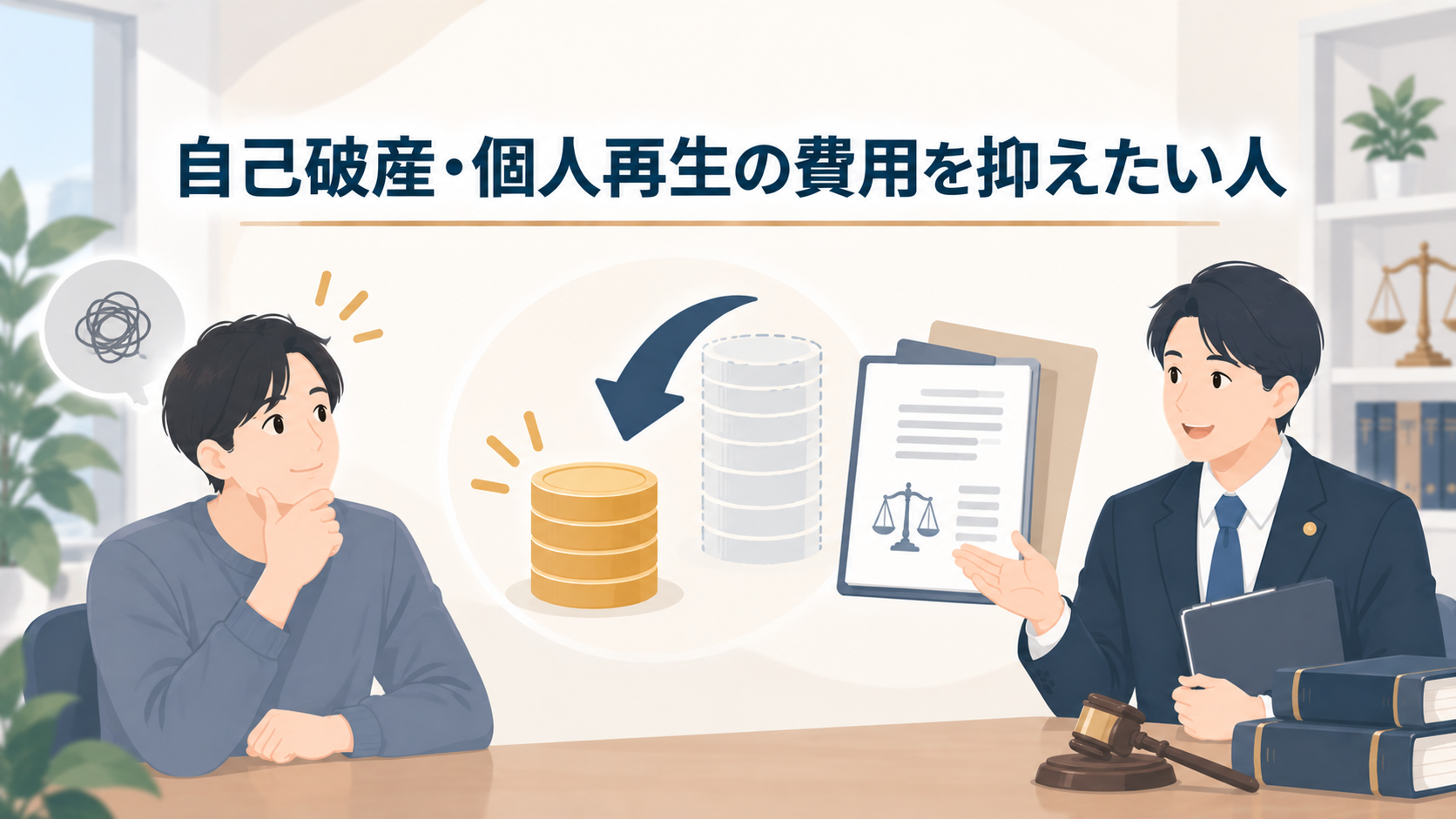 費用を抑えて自己破産・個人再生を依頼したい人