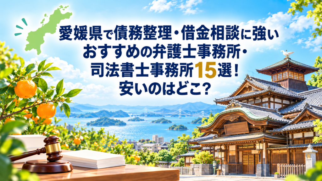 愛媛県で債務整理・借金相談に強いおすすめの弁護士事務所・司法書士事務所15選！安いのはどこ？