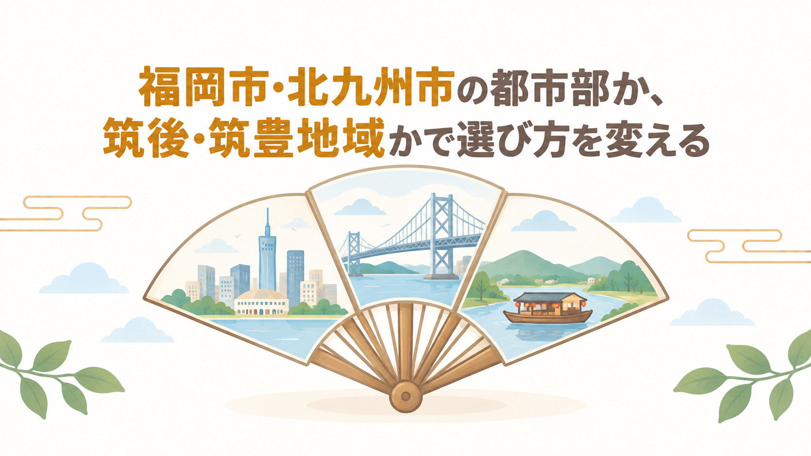 福岡市・北九州市の都市部か、筑後・筑豊地域かで選び方を変える