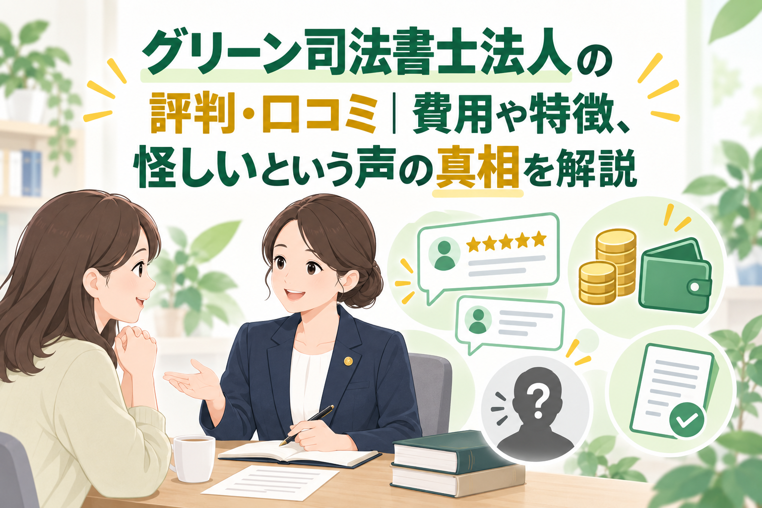 グリーン司法書士法人の評判・口コミ｜費用や特徴、怪しいという声の真相を解説