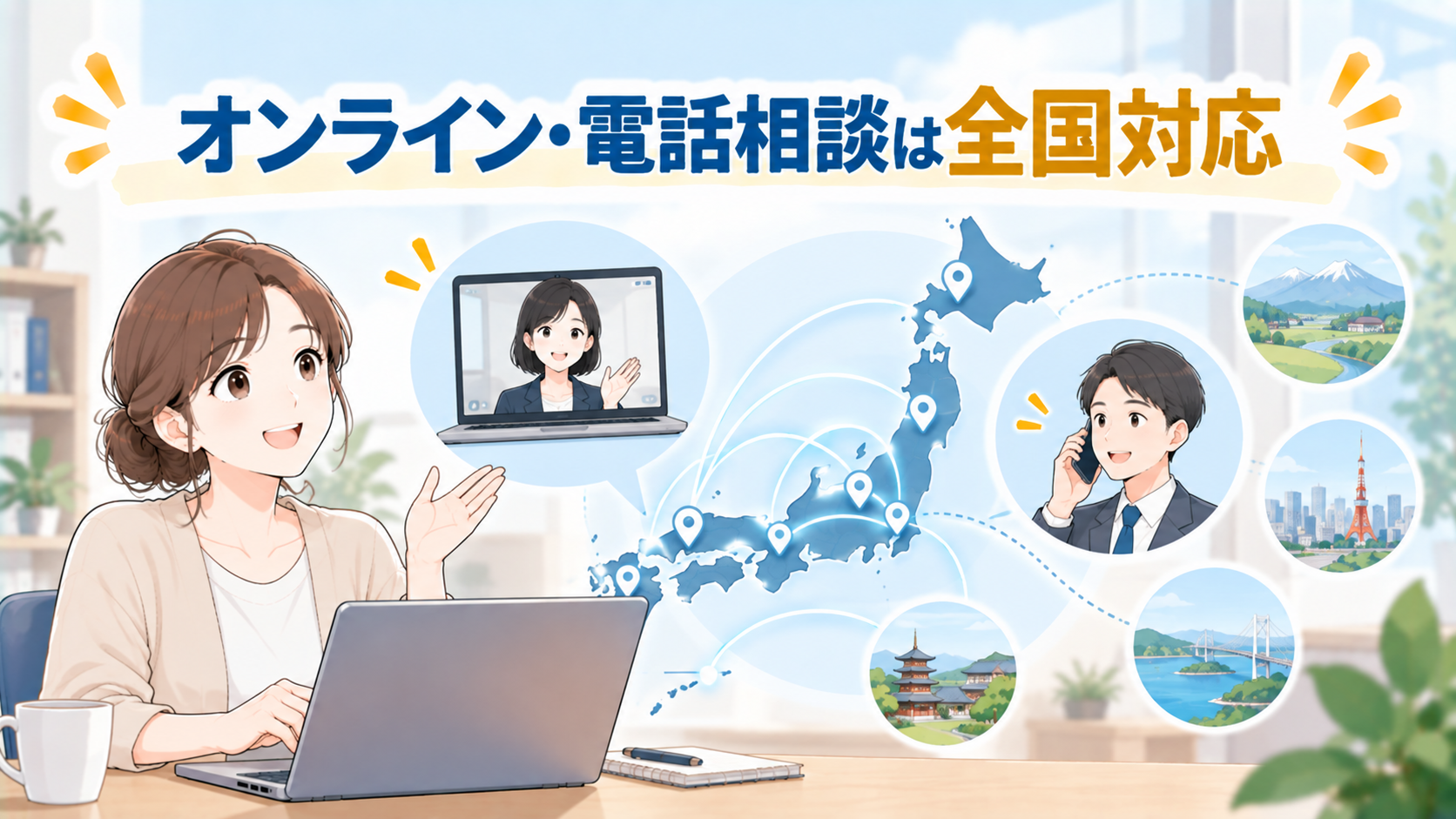 地方在住でも相談できますか？