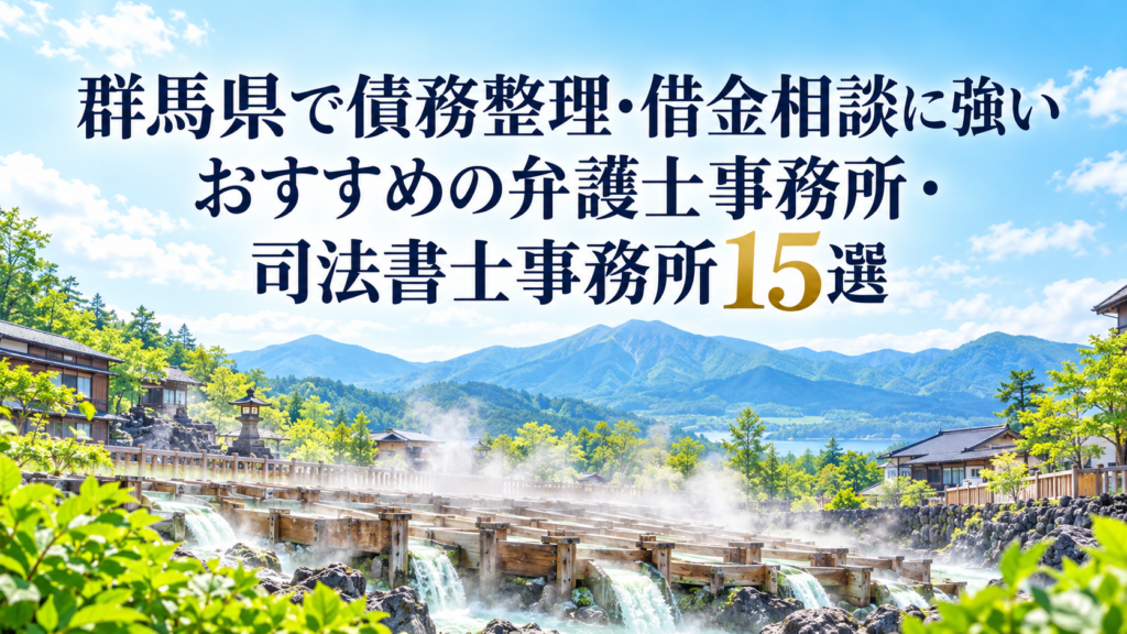群馬県で債務整理・借金相談に強いおすすめの弁護士事務所・司法書士事務所15選！安いのはどこ？