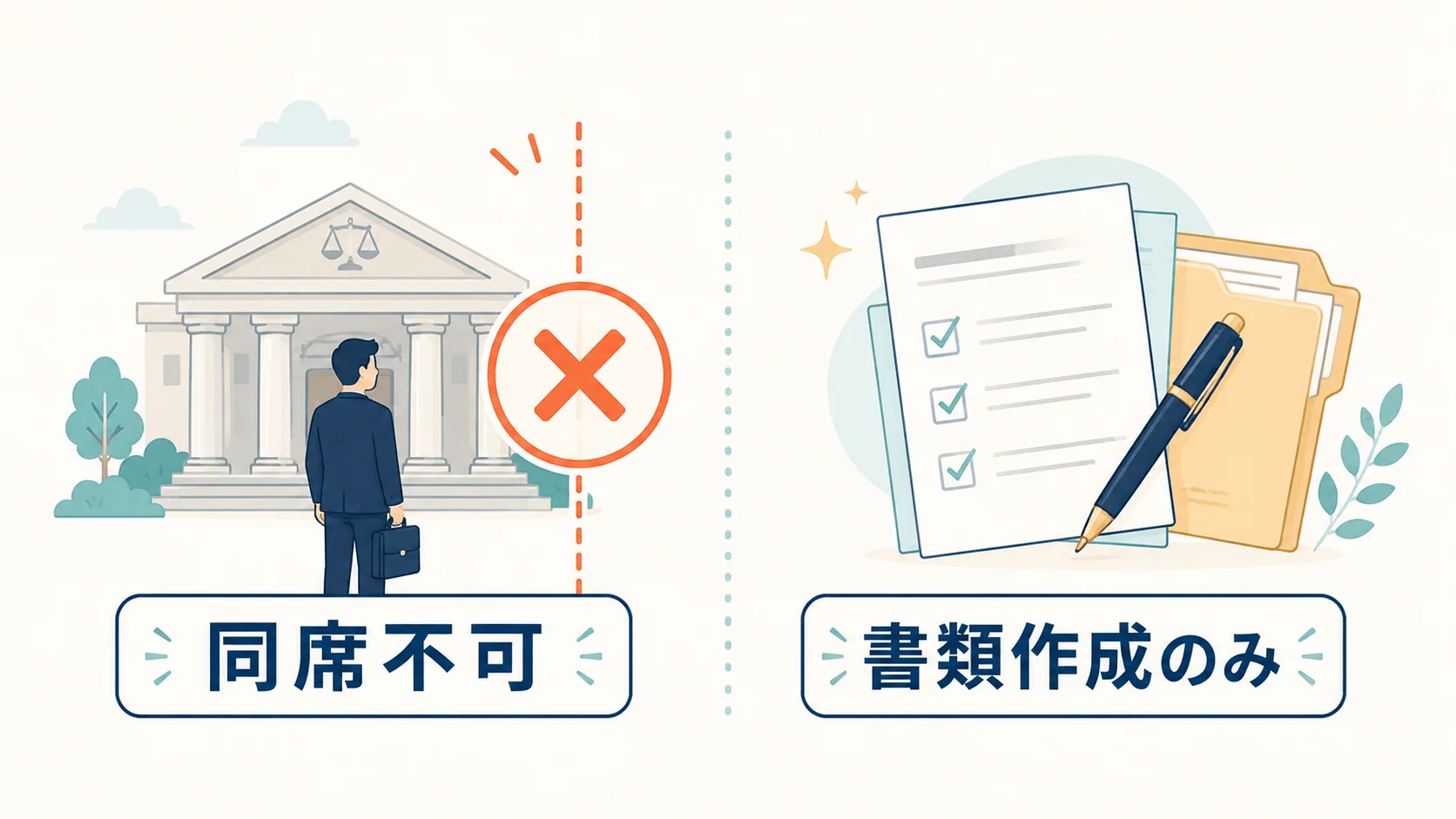 自己破産や個人再生で裁判所への出廷に同席するなど代理人として全面的サポートを求める人