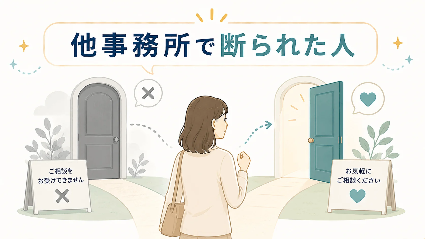 他事務所で断られた経験がある人