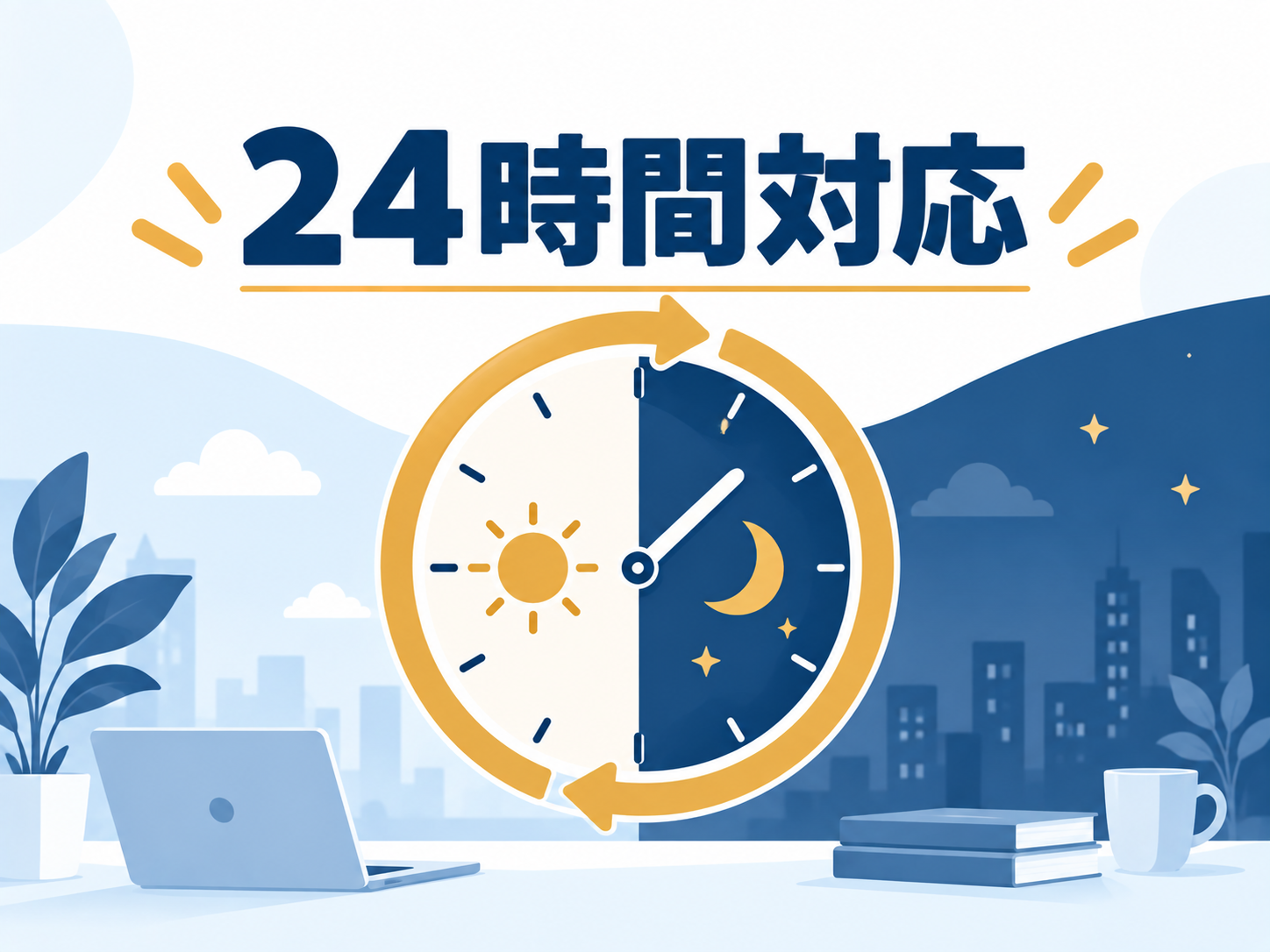 24時間365日相談を受け付けている