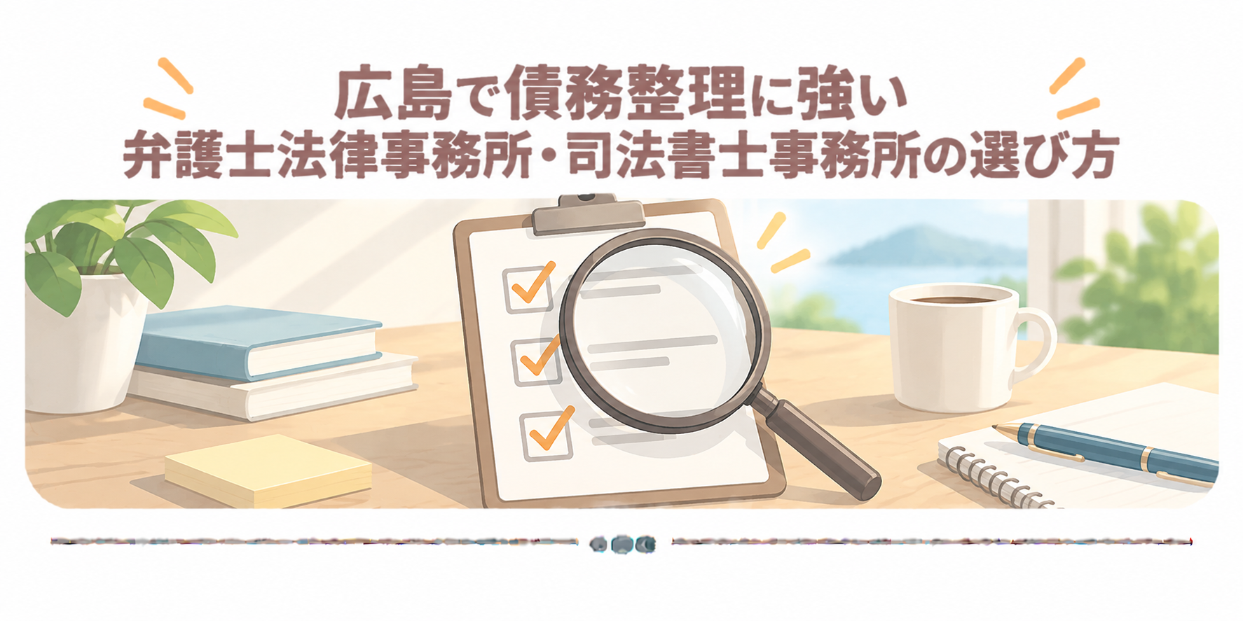 広島で債務整理・借金相談に強い弁護士法律事務所・司法書士事務所の選び方