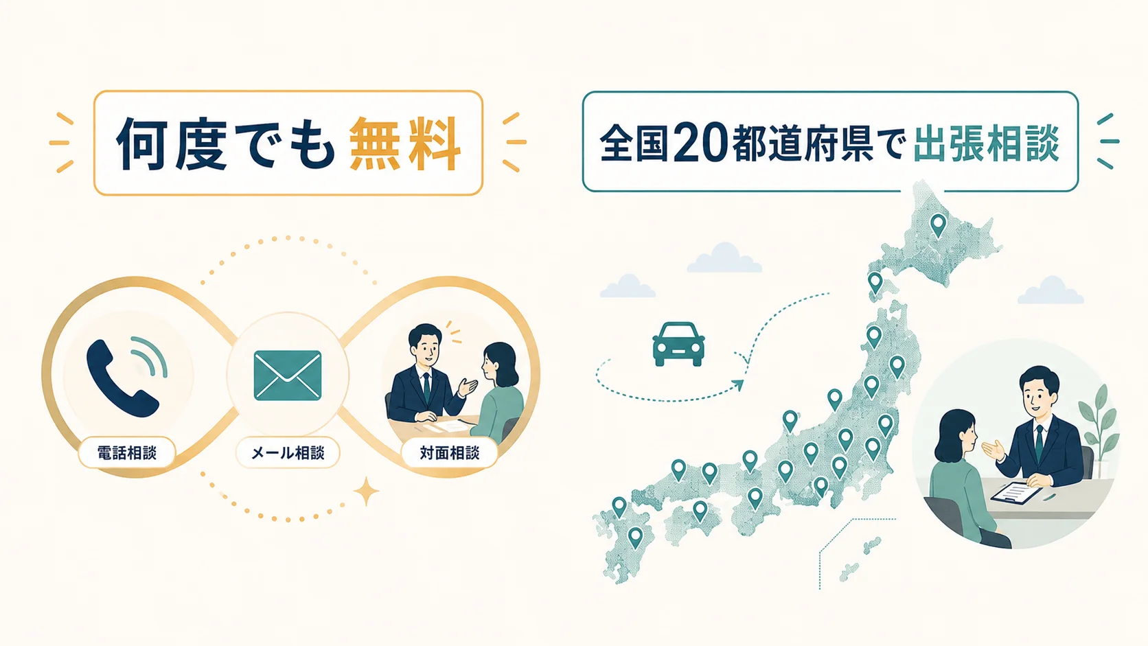 相談料は何度でも無料