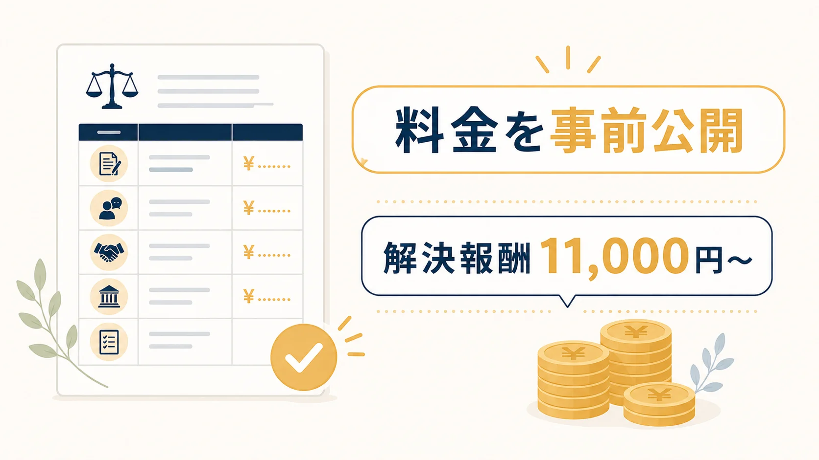 費用を事前公開する透明性