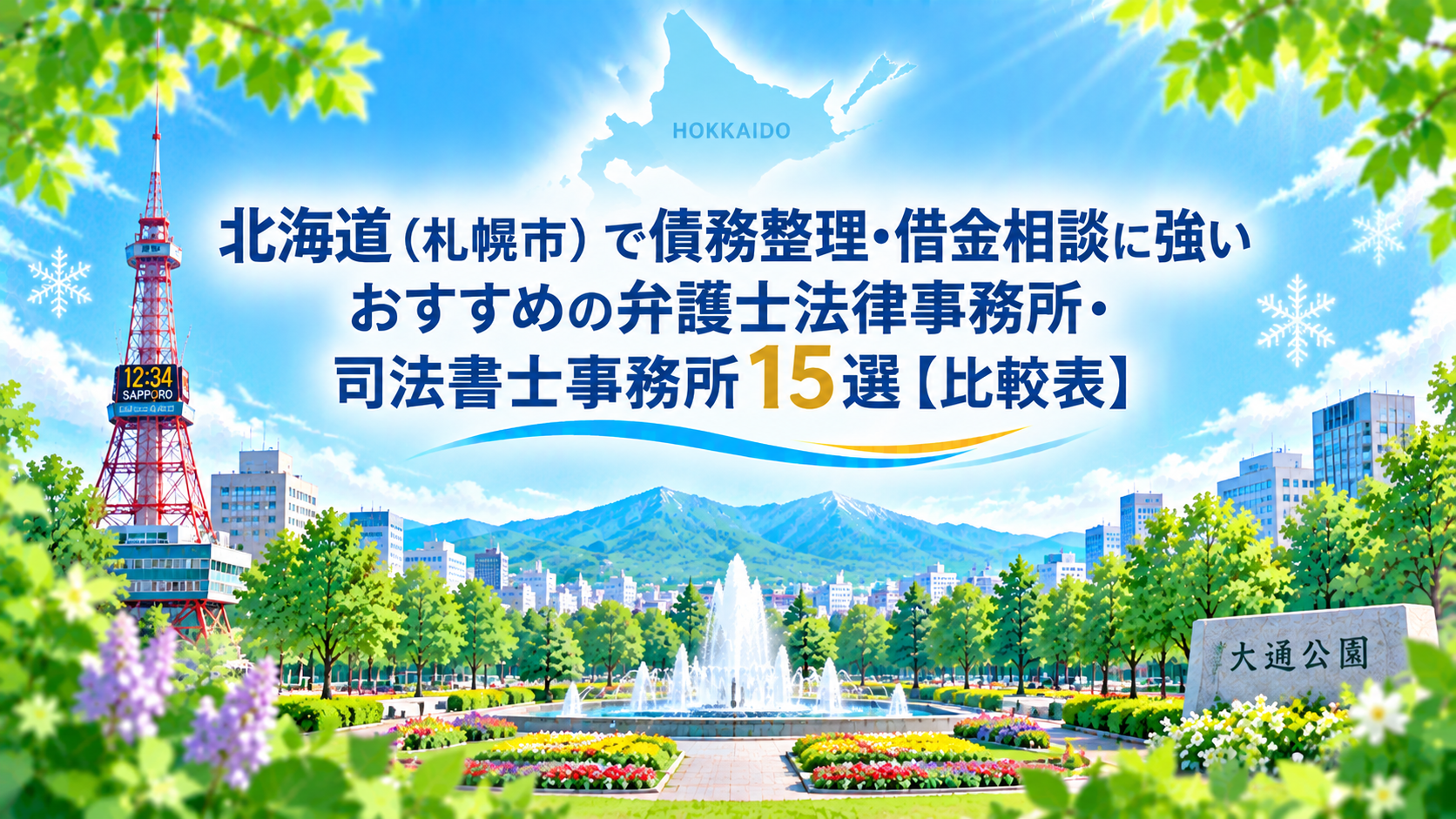 北海道（札幌市）で債務整理・借金相談に強いおすすめの弁護士法律事務所・司法書士事務所15選【比較表】