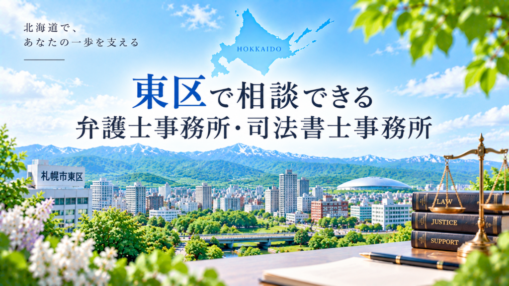 北海道東区で相談できる弁護士事務所・司法書士事務所