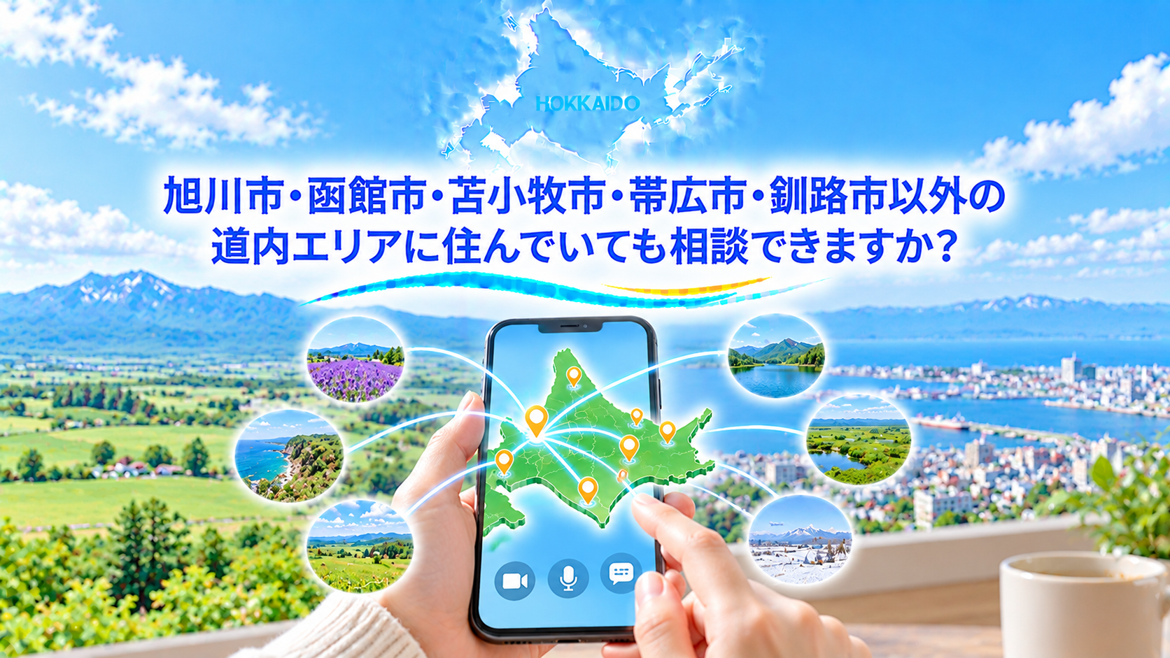 旭川市・函館市・苫小牧市・帯広市・釧路市以外の道内エリアに住んでいても相談できますか？