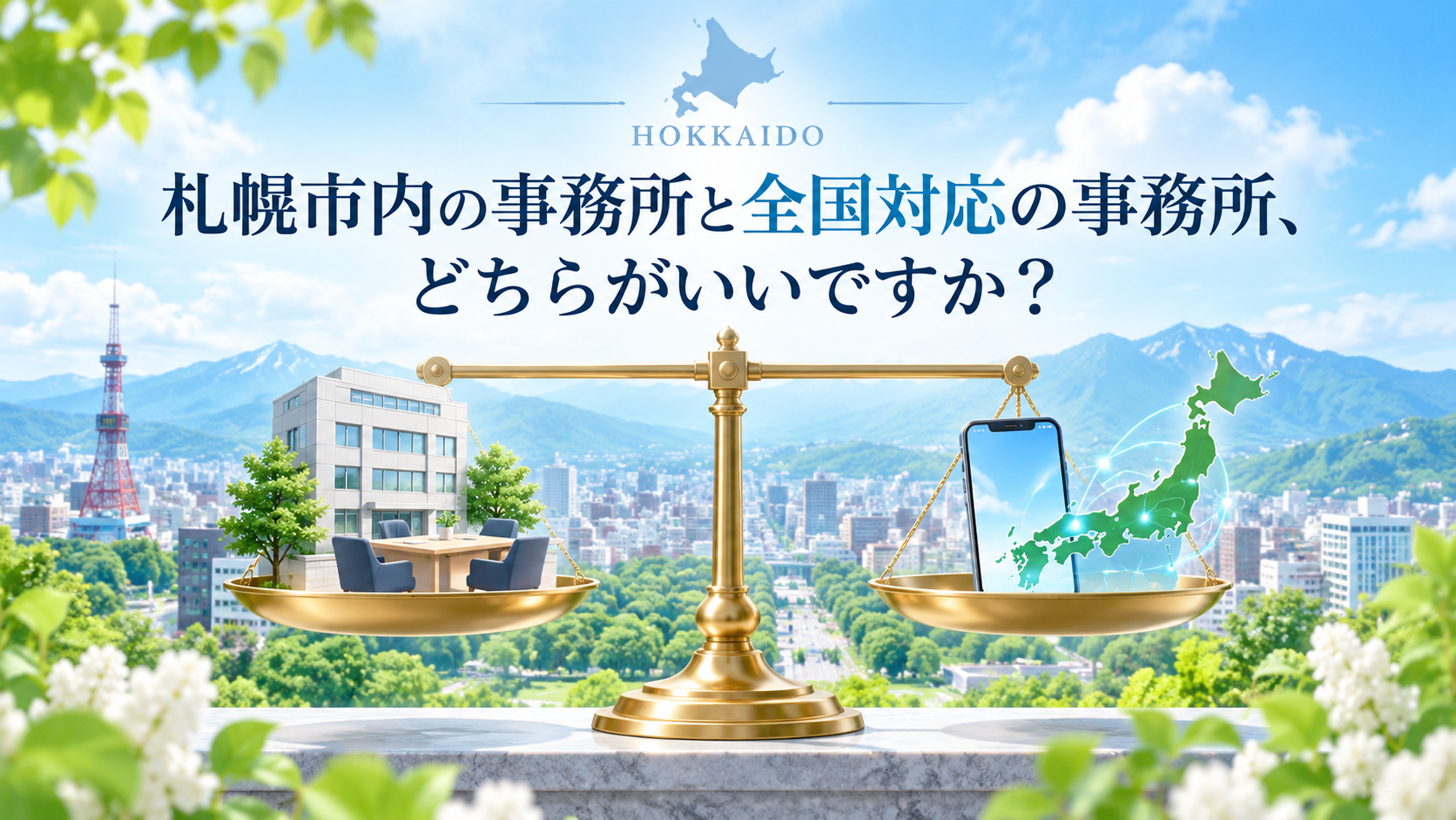 札幌市内の事務所と全国対応の事務所、どちらがいいですか？