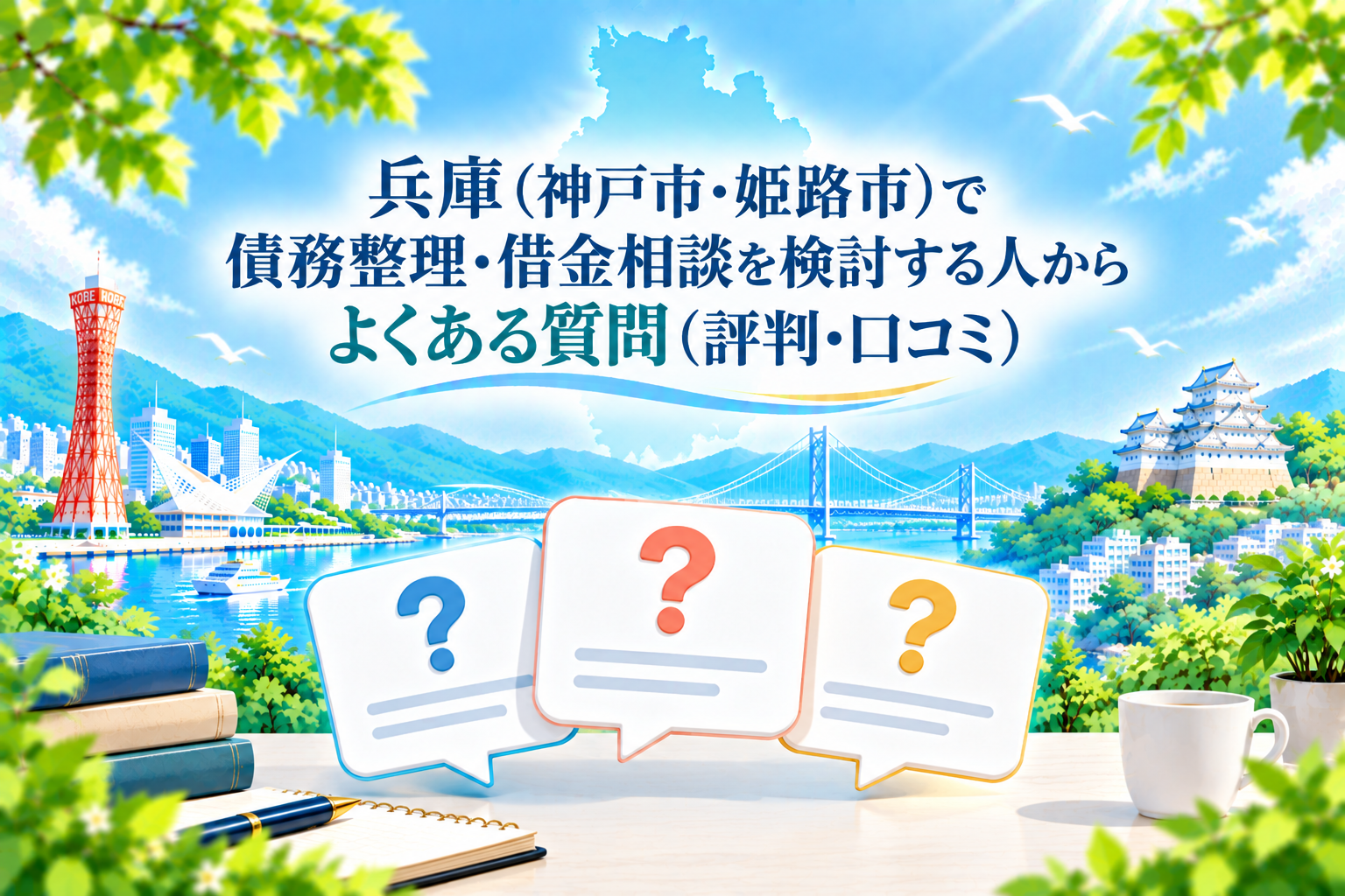 兵庫（神戸市・姫路市）で債務整理・借金相談を検討する人からよくある質問（評判・口コミ）