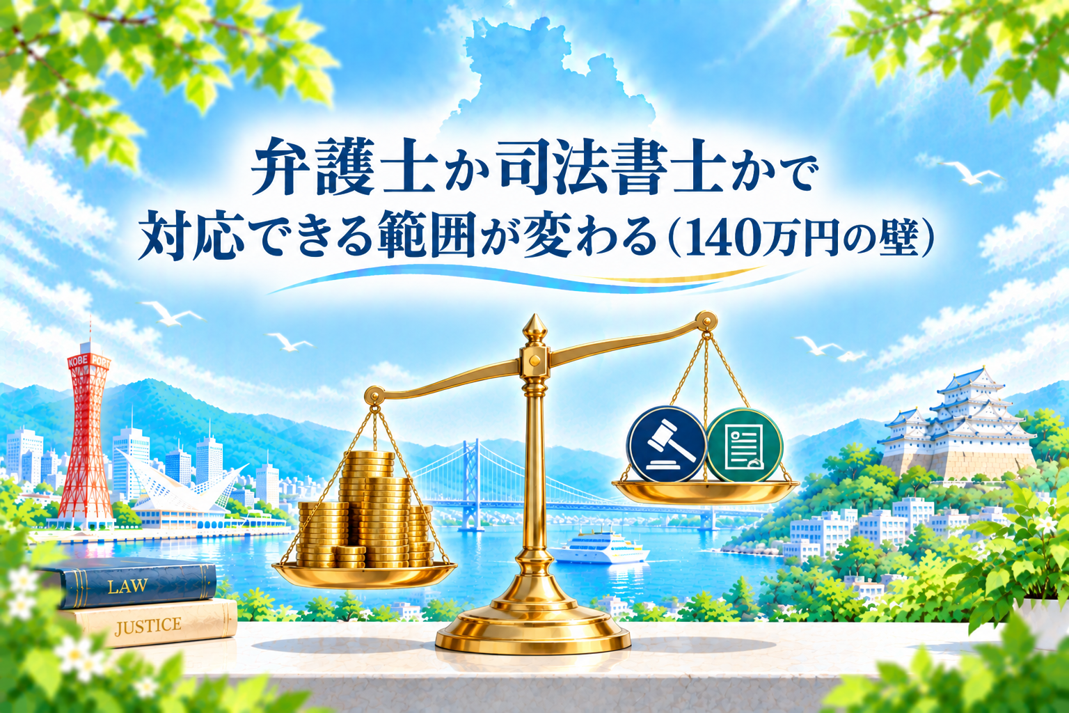 弁護士か司法書士かで対応できる範囲が変わる（140万円の壁）