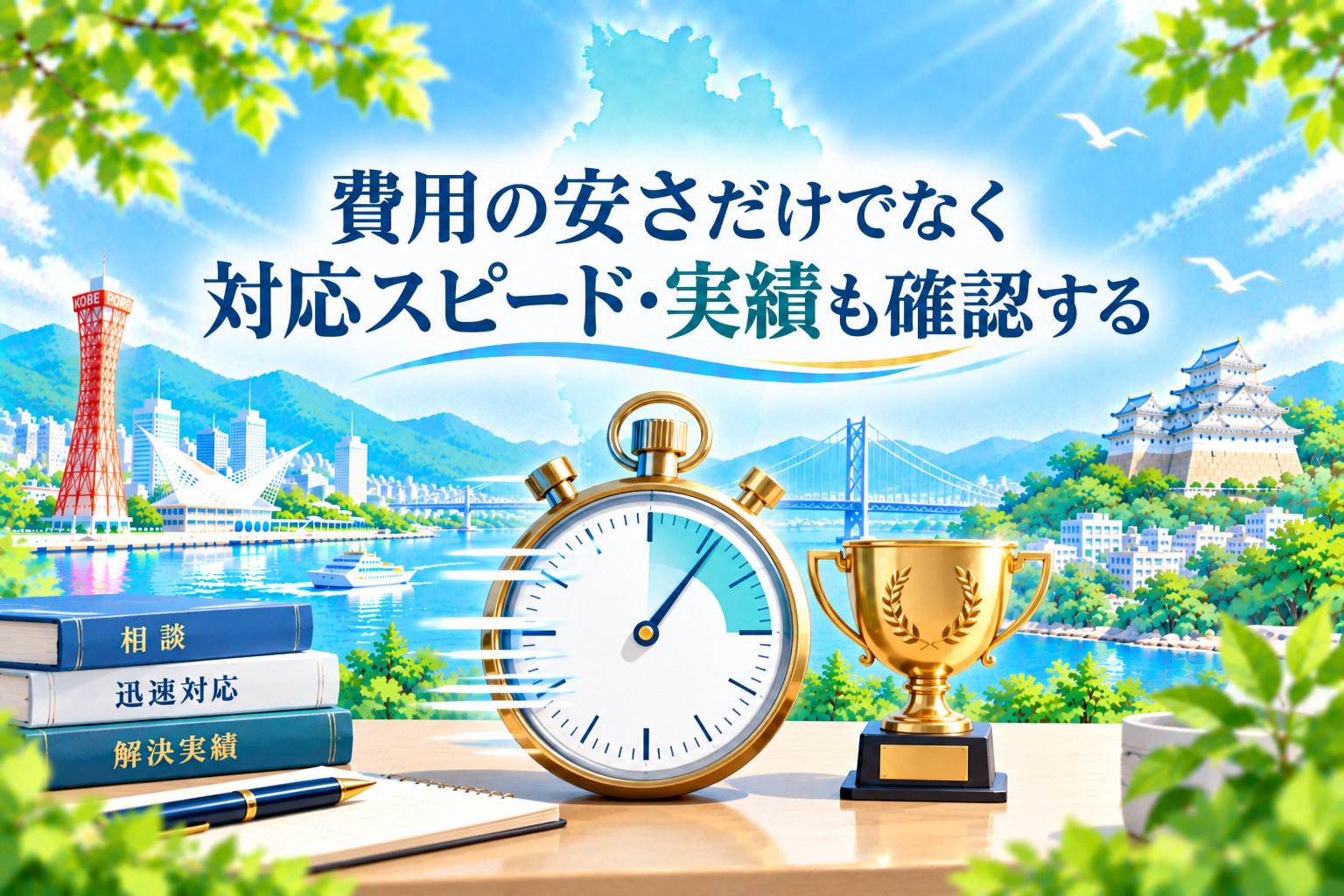 費用の安さだけでなく対応スピード・実績も確認する