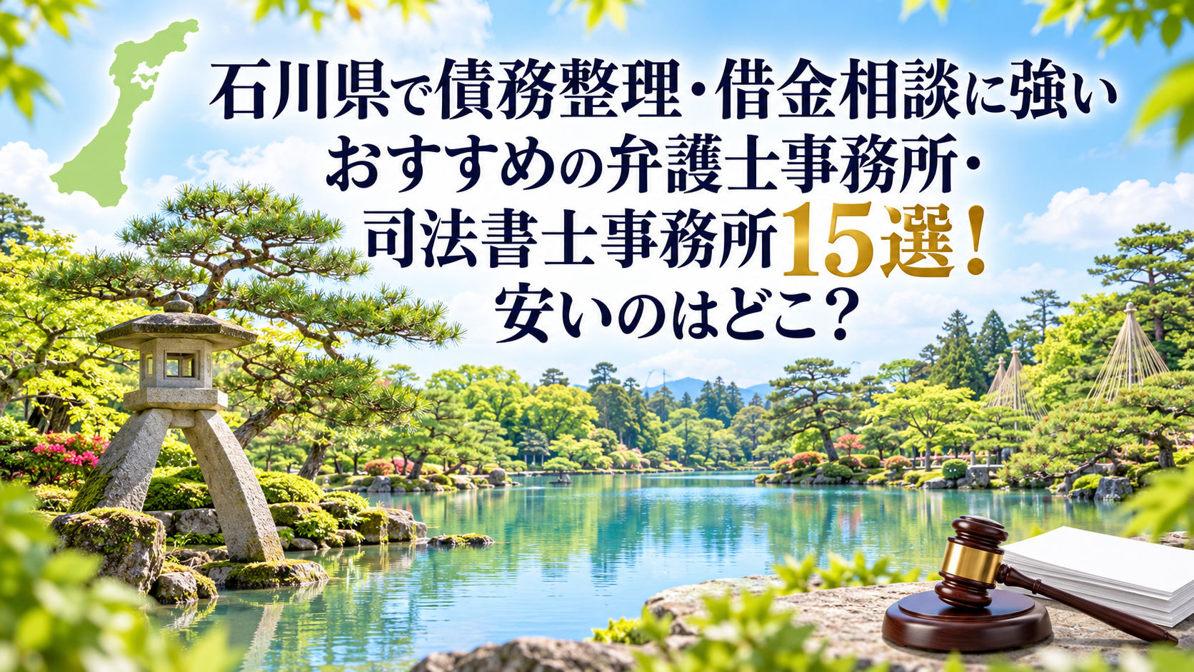 石川県で債務整理・借金相談に強いおすすめの弁護士事務所・司法書士事務所15選！安いのはどこ？