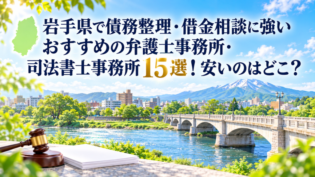 岩手県で債務整理・借金相談に強いおすすめの弁護士事務所・司法書士事務所15選！安いのはどこ？