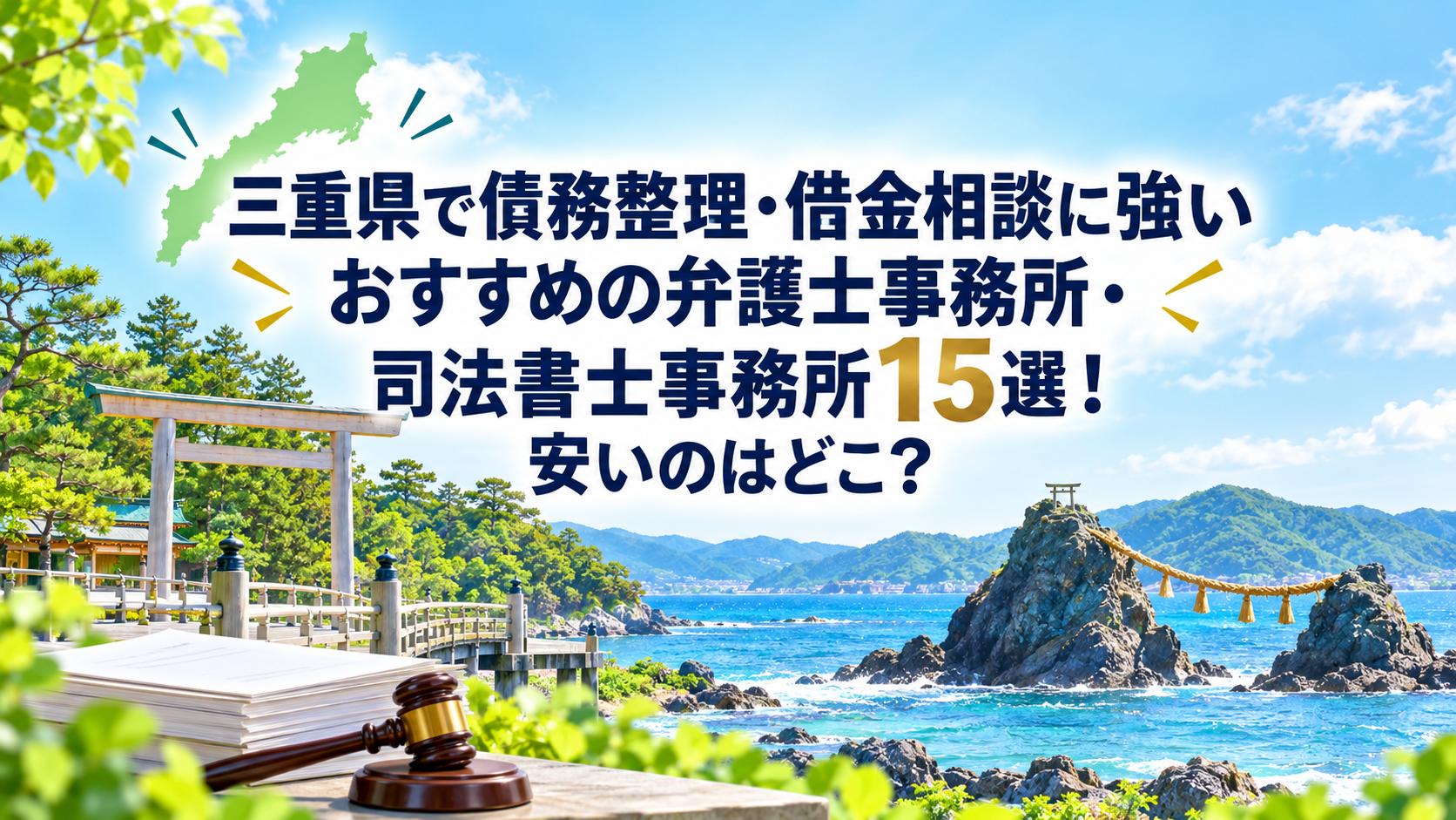 三重県で債務整理・借金相談に強いおすすめの弁護士事務所・司法書士事務所15選！安いのはどこ？