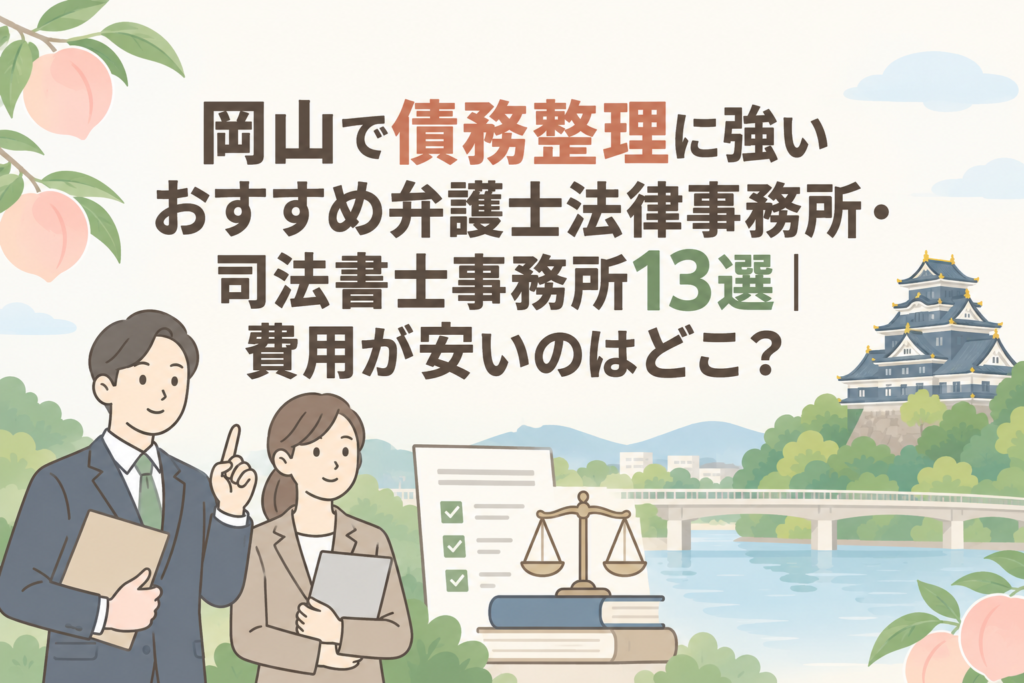 岡山で債務整理に強いおすすめ弁護士法律事務所・司法書士事務所13選｜費用が安いのはどこ？