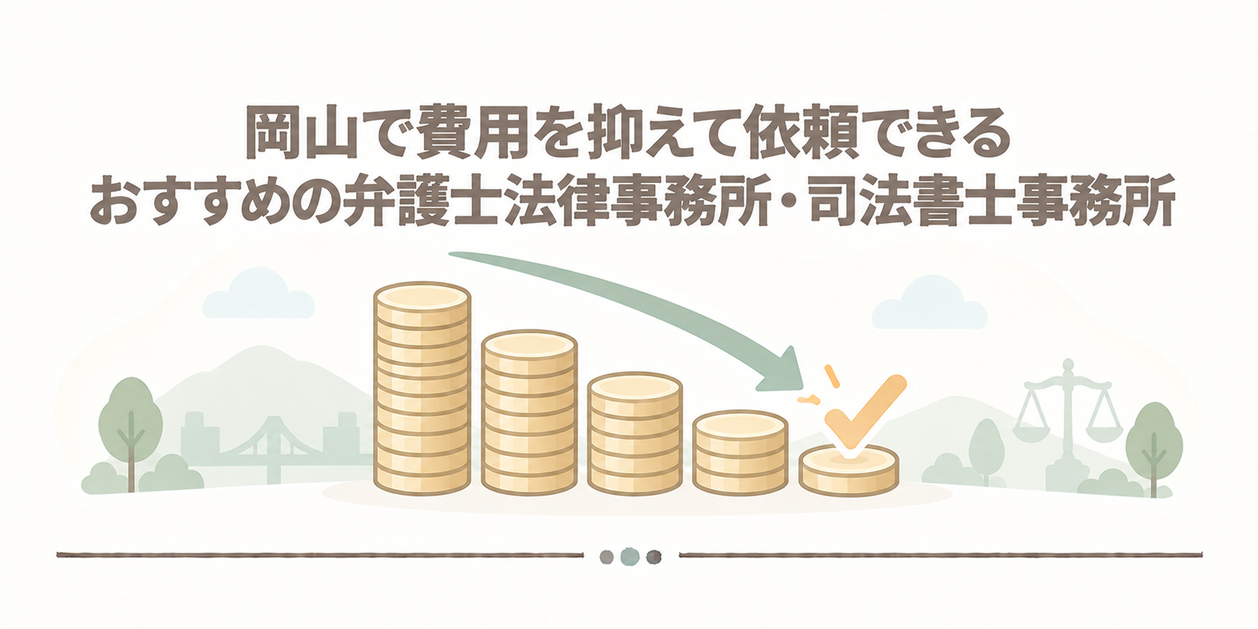 岡山で費用を抑えて依頼できるおすすめの弁護士法律事務所・司法書士事務所