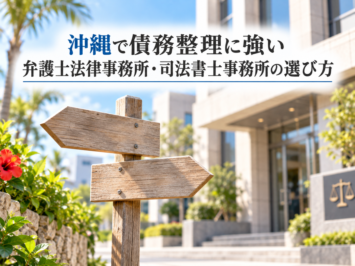 沖縄で債務整理・借金相談に強い弁護士法律事務所・司法書士事務所の選び方