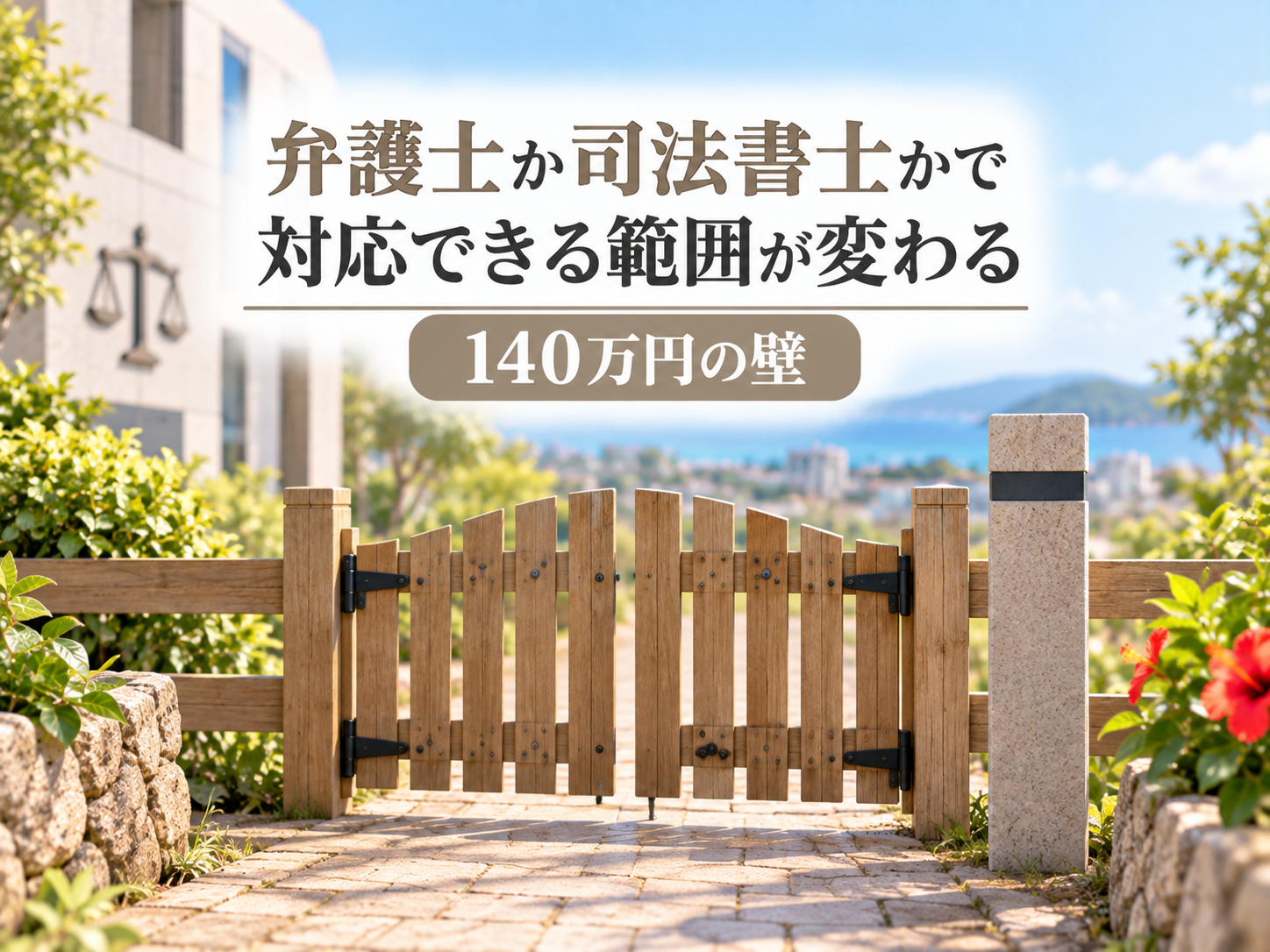 弁護士か司法書士かで対応できる範囲が変わる（140万円の壁）