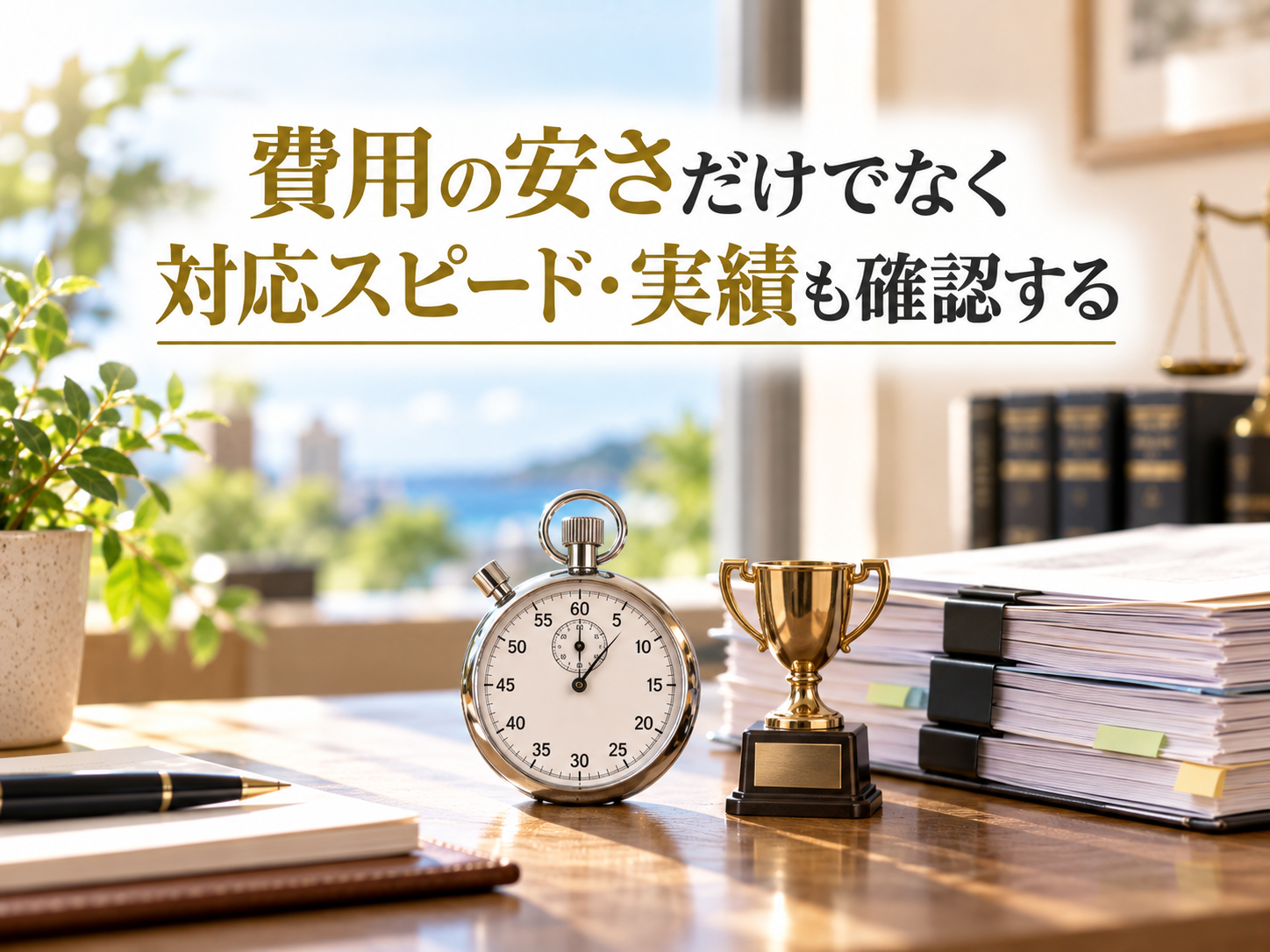 費用の安さだけでなく対応スピード・実績も確認する