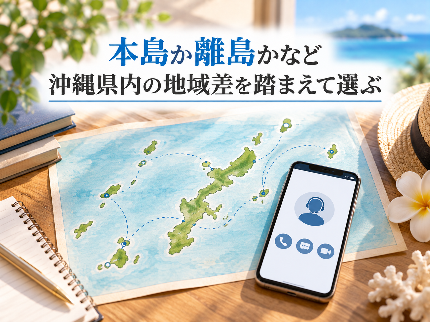 本島か離島かなど沖縄県内の地域差を踏まえて選ぶ