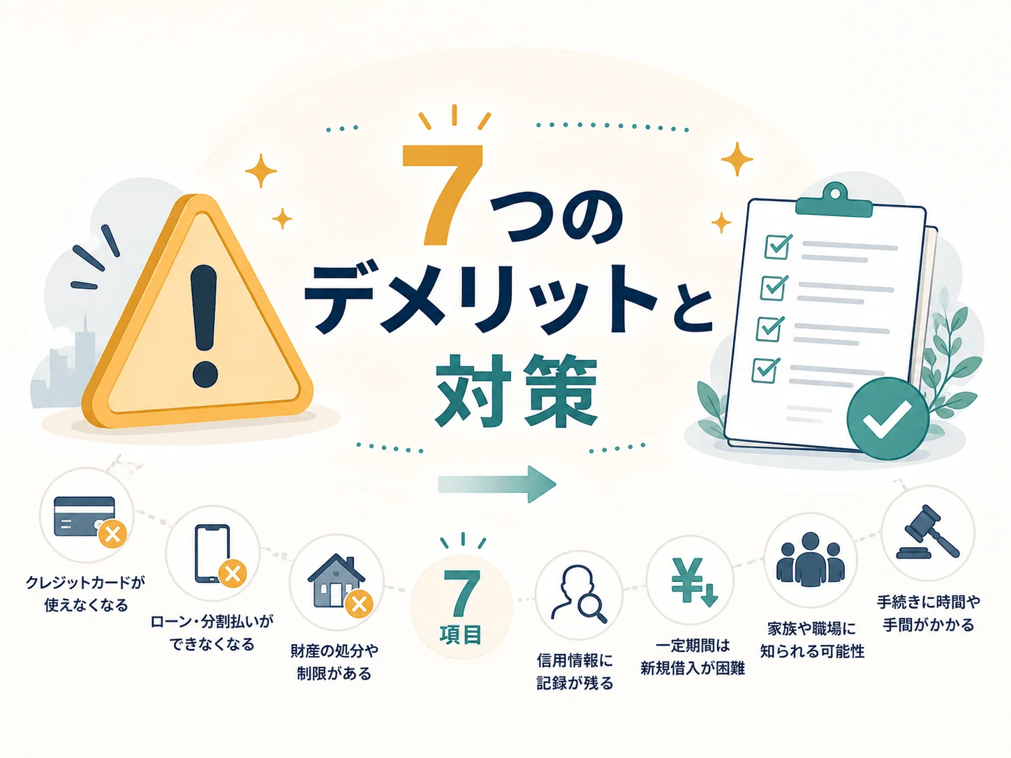 債務整理によって発生するデメリット