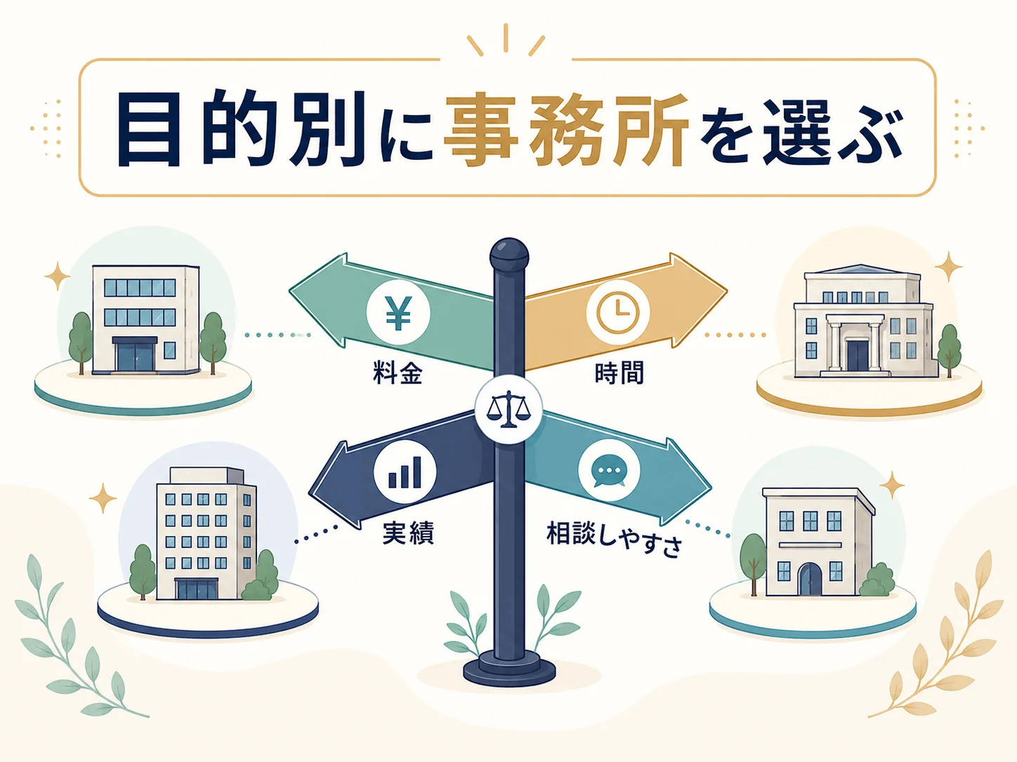 目的別におすすめ法律事務所を比較