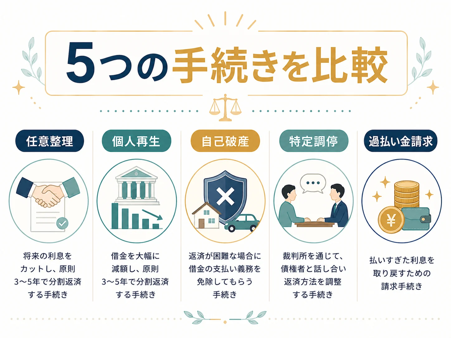 債務整理の種類を紹介