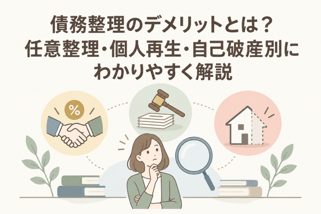 債務整理のデメリットとは？任意整理・個人再生・自己破産別にわかりやすく解説