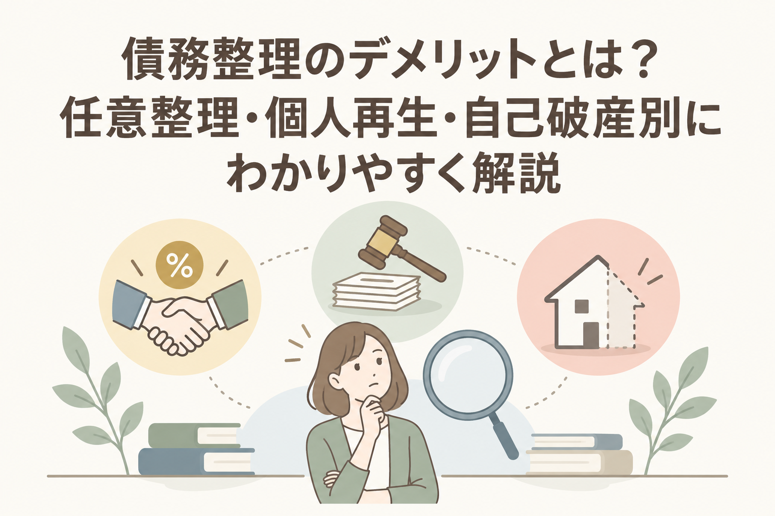 債務整理のデメリットとは？任意整理・個人再生・自己破産別にわかりやすく解説