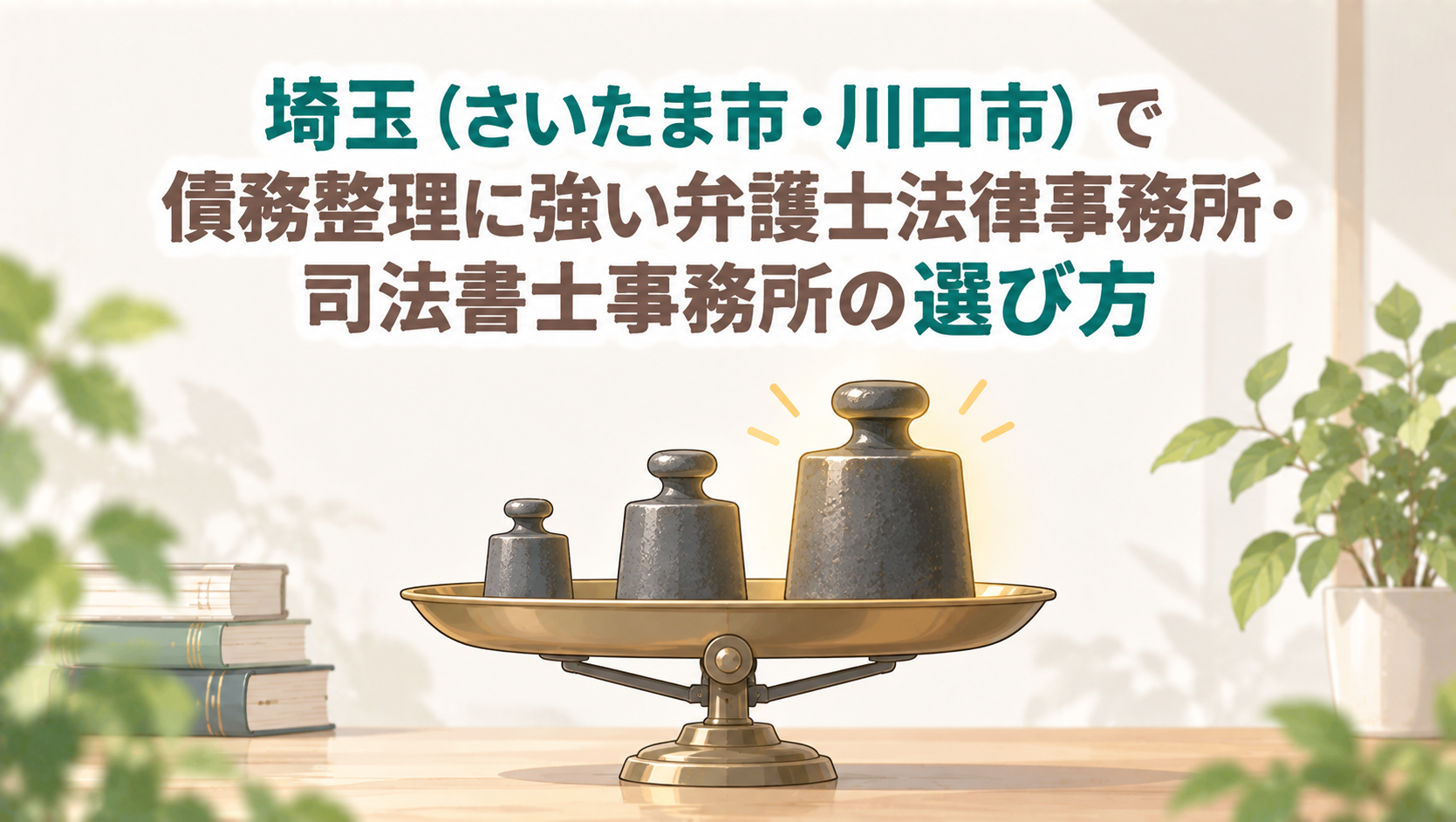埼玉（さいたま市・川口市）で債務整理・借金相談に強い弁護士法律事務所・司法書士事務所の選び方