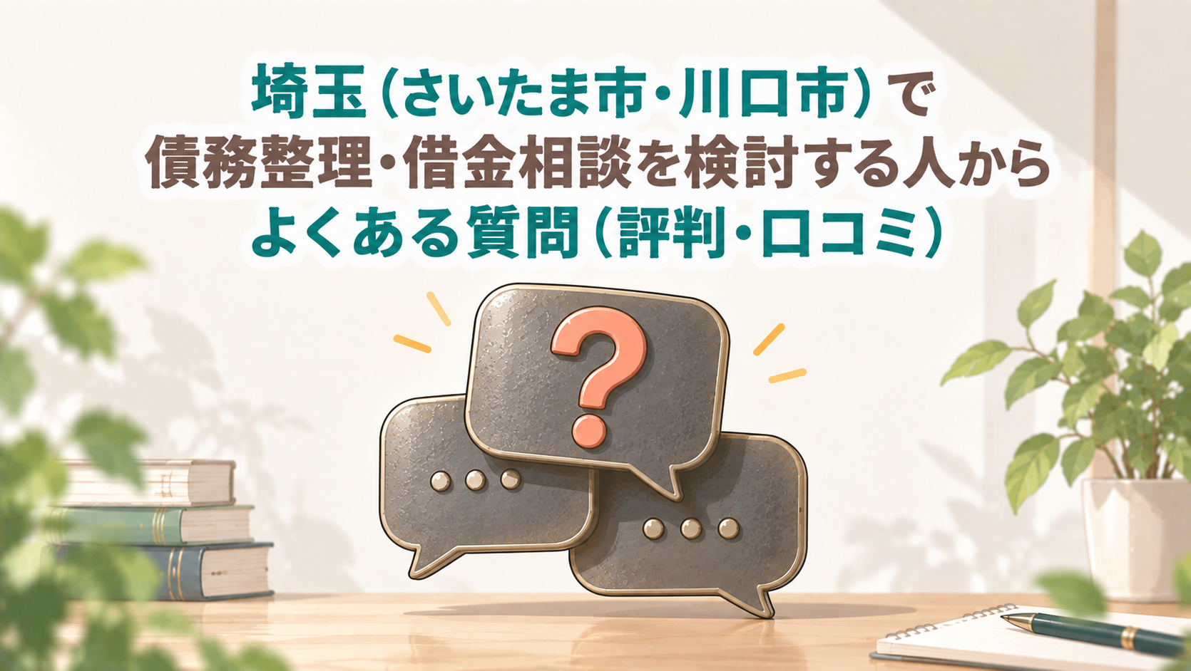 埼玉（さいたま市・川口市）で債務整理・借金相談を検討する人からよくある質問（評判・口コミ）