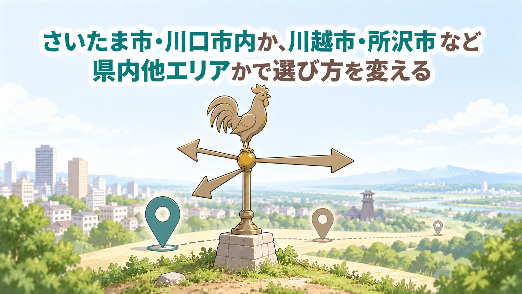 さいたま市・川口市内か、川越市・所沢市など県内他エリアかで選び方を変える