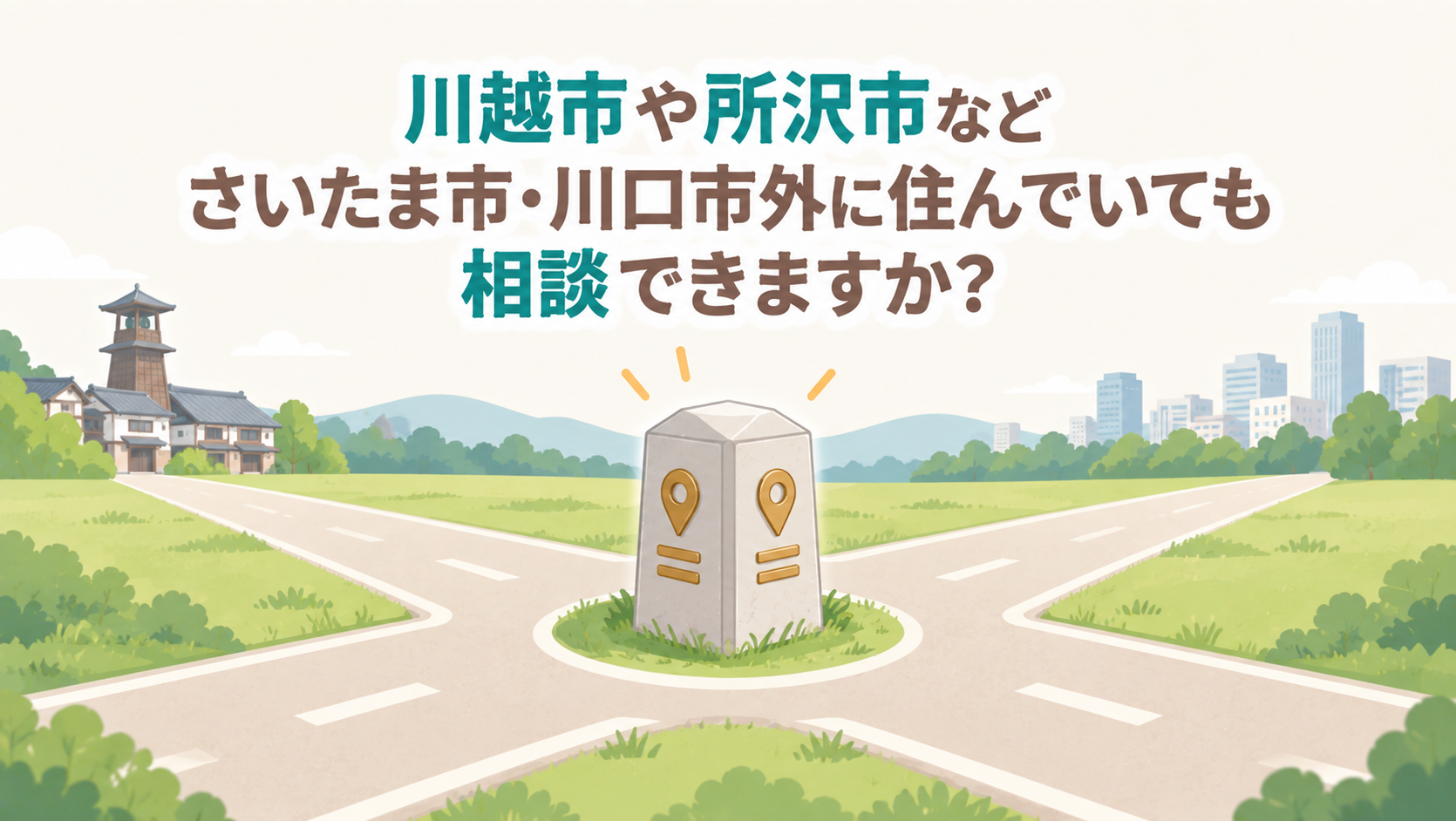 川越市や所沢市などさいたま市・川口市外に住んでいても相談できますか？