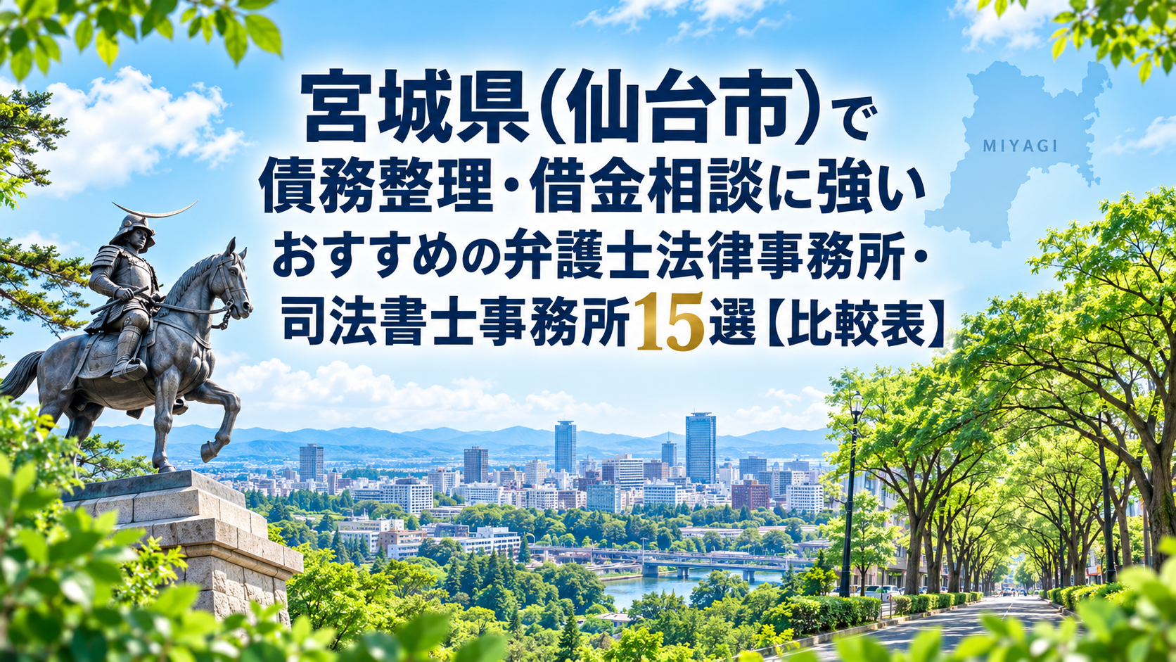 宮城県（仙台市）で債務整理・借金相談に強いおすすめの弁護士法律事務所・司法書士事務所16選【比較表】