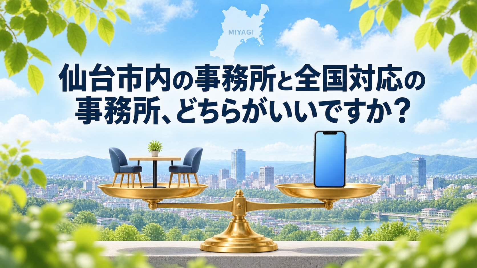 仙台市内の事務所と全国対応の事務所、どちらがいいですか？