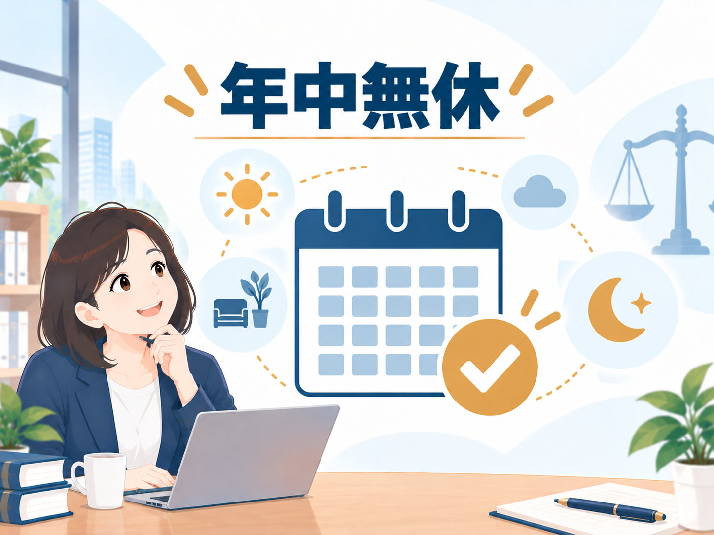 土日祝も年中無休で対応している