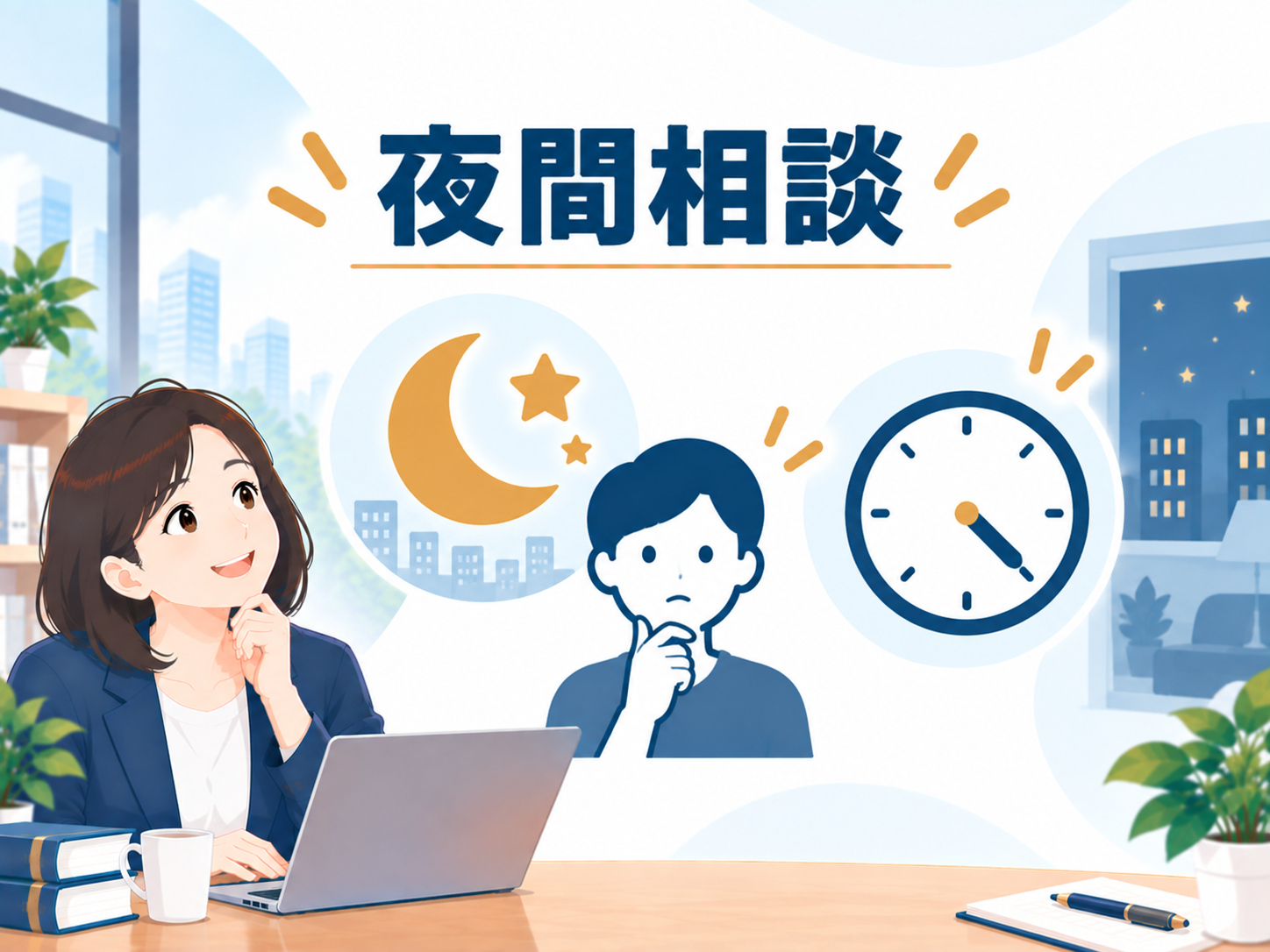 21時以降の夜間相談を希望する人