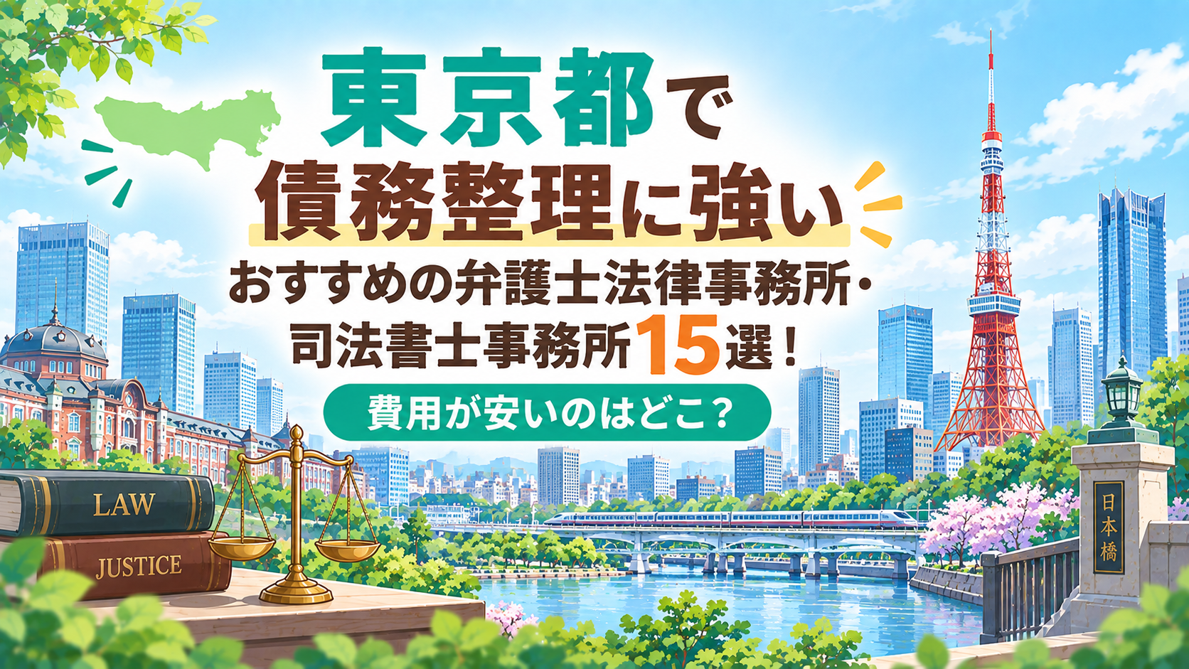 東京都で債務整理に強いおすすめの弁護士法律事務所・司法書士事務所15選!費用が安いのはどこ？