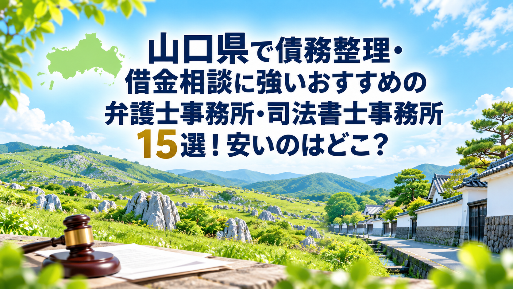 山口県で債務整理・借金相談に強いおすすめの弁護士事務所・司法書士事務所15選！安いのはどこ？